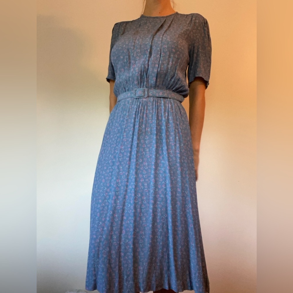 Vintage 1940s Floral Dress